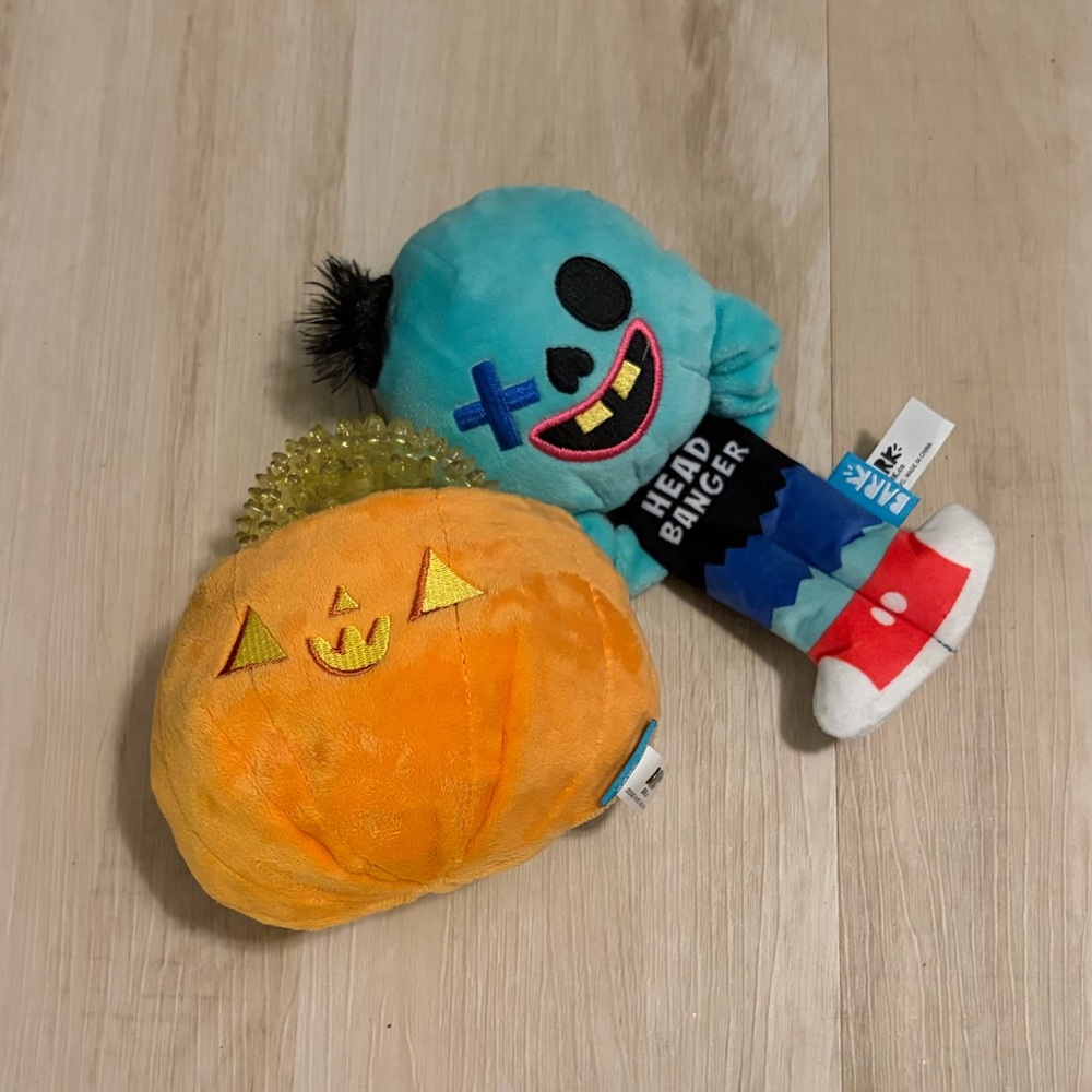 Bark Halloween Dog Toys - Headbanger Hank and Spiky Lantern